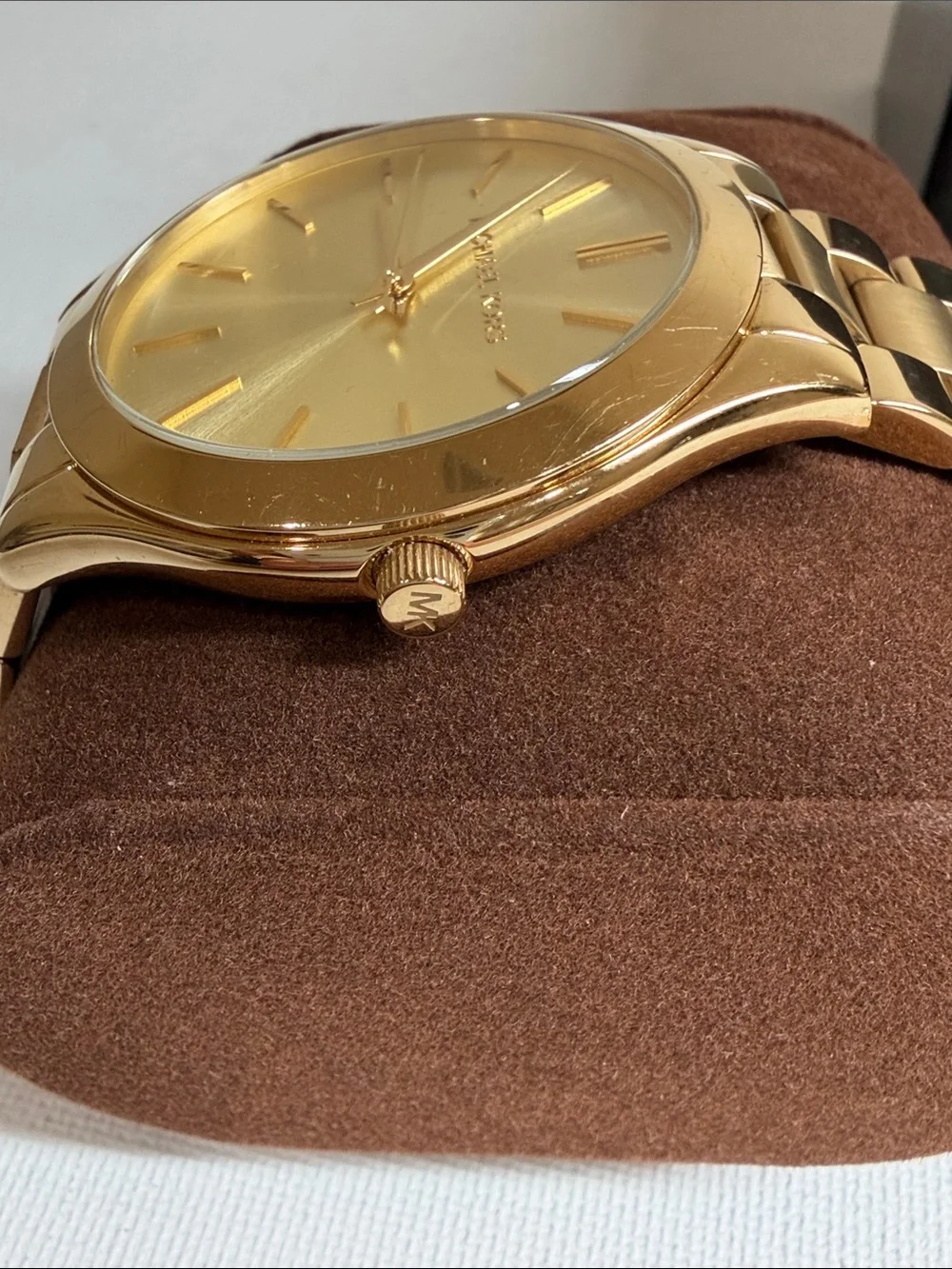 Michael Kors Men's Gold Stainless Steel Bracelet Watch with Matching Dial